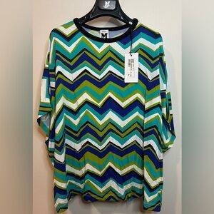 NWT M MISSONI CLASSIC PATTERN BLOUSE SIZE MEDIUM